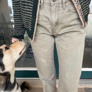 VTG white tab olive green jeans